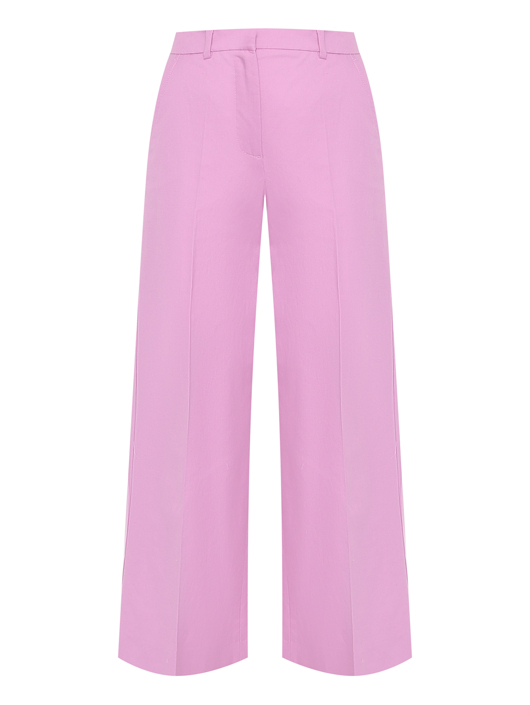 Weekend Max Mara Брюки из хлопка и льна со стрелками