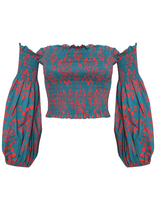 Weekend Max Mara Блуза из хлопка на резинке