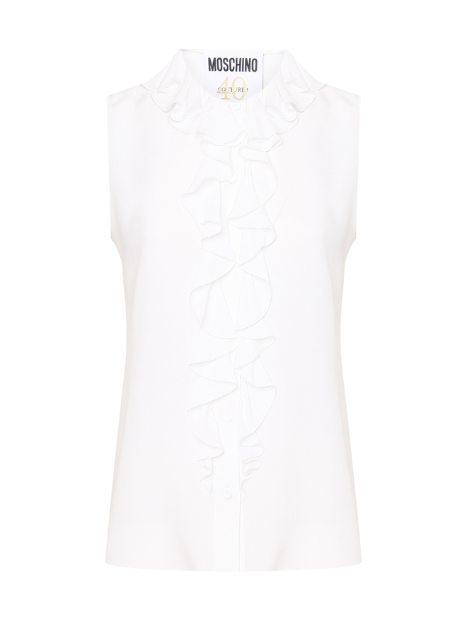 Moschino Однотонный топ из шелка