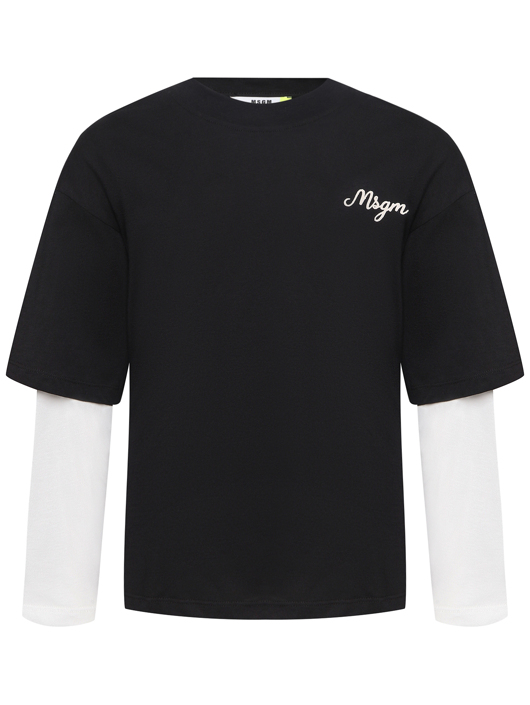 MSGM Лонгслив из хлопка с логотипом