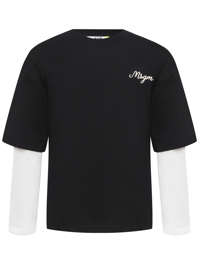 MSGM Лонгслив из хлопка с логотипом