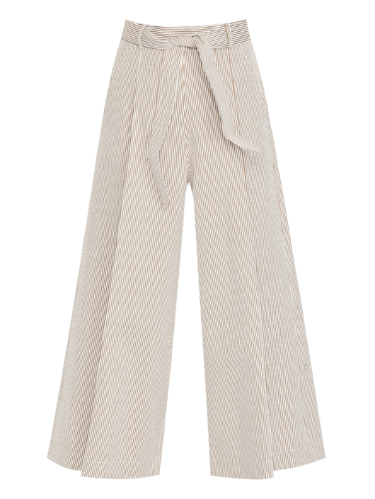 Max Mara Брюки из смешанного хлопка в полоску
