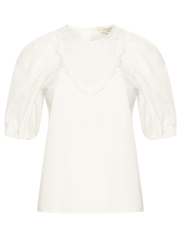 Weekend Max Mara Блуза из хлопка с декоративной отделкой