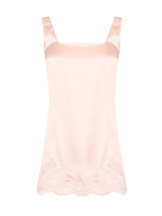 Ermanno Scervino Топ из шелка с кружевом