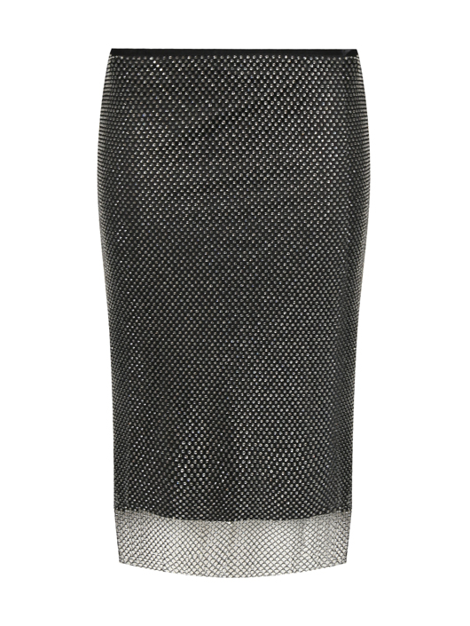 Sportmax Юбка-сетка из страз