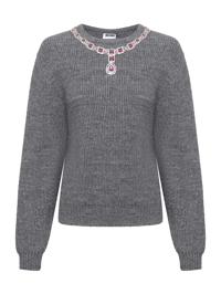 Moschino Джемпер из шерсти с кристаллами
