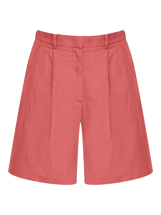 Weekend Max Mara Шорты из хлопка и льна с защипами