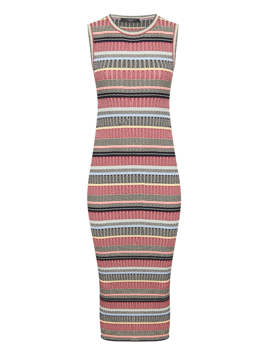 Weekend Max Mara Трикотажное платье в рубчик