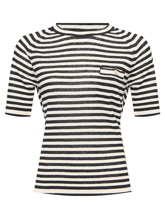 Max Mara Футболка с коротким рукавом из льна