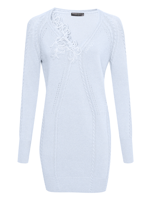 Ermanno Scervino Трикотажное платье с кружевным декором