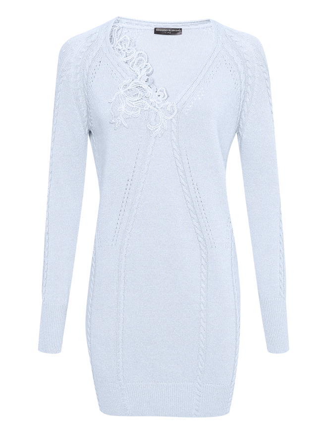 Ermanno Scervino Трикотажное платье с кружевным декором