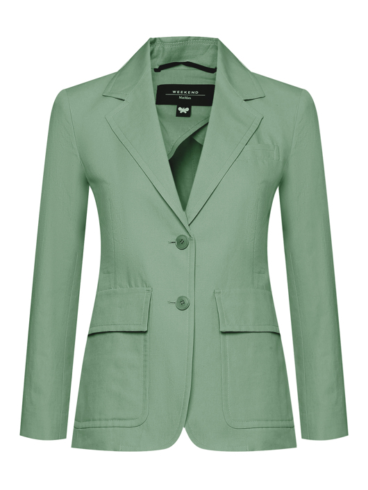 Weekend Max Mara Жакет из хлопка и льна с накладными карманами