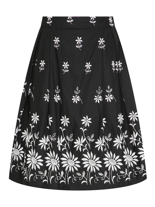 Moschino Юбка из хлопка с вышивкой