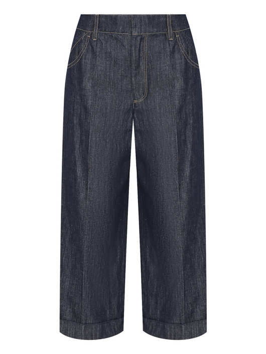Max Mara Широкие джинсы с отворотами