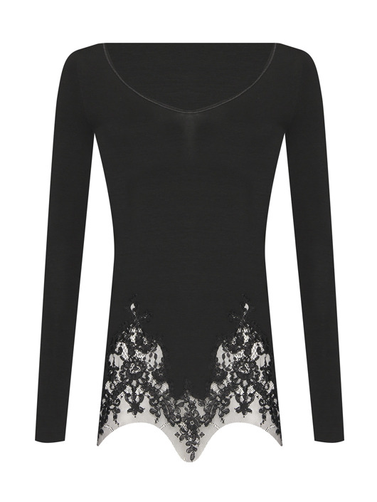 Ermanno Scervino Лонгслив с длинным рукавом и кружевом