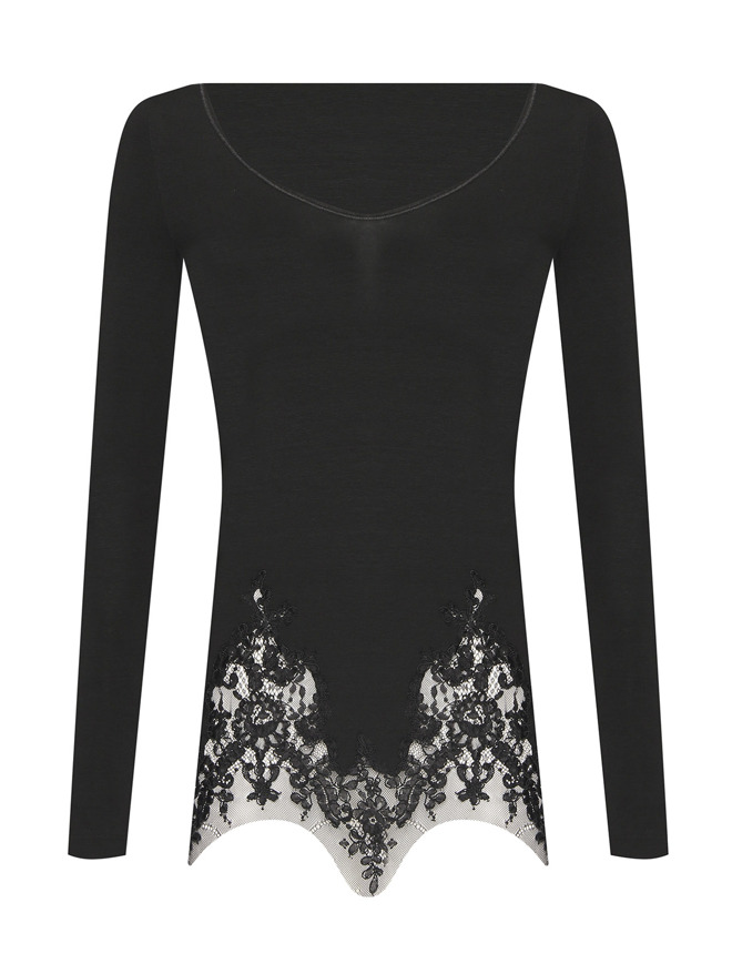 Ermanno Scervino Лонгслив с длинным рукавом и кружевом