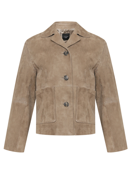 Weekend Max Mara Куртка из замши с накладными карманами