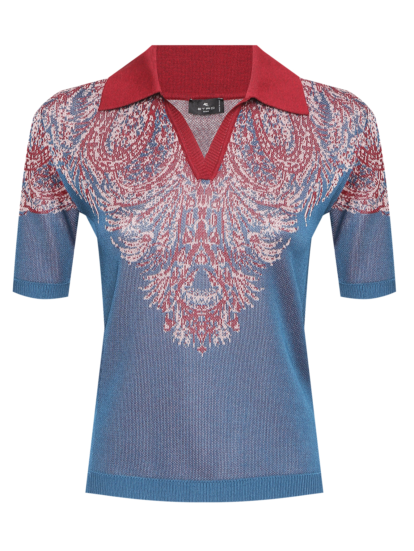 Etro Джемпер с воротом поло с коротким рукавом