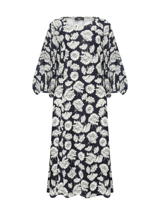 Weekend Max Mara Трикотажное платье-миди с узором