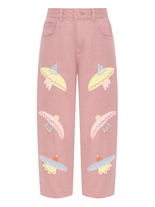 Stella McCartney kids Джинсы из хлопка с нашивками