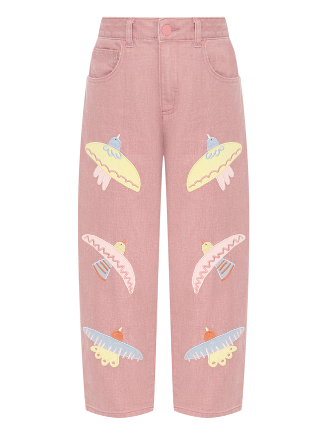 Stella McCartney kids Джинсы из хлопка с нашивками