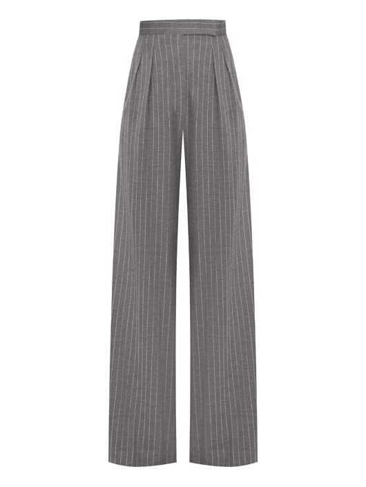 Max Mara Трикотажные брюки-палаццо в тонкую полоску
