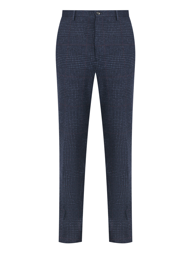 Etro Брюки из хлопка и шерсти с узором