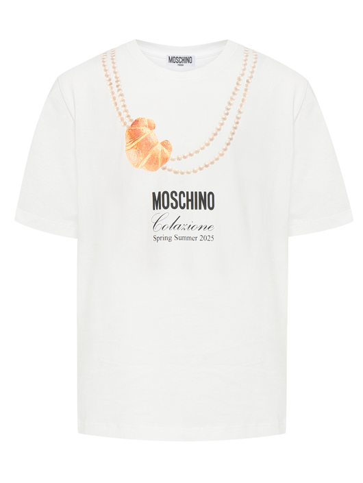 Moschino Футболка из хлопка с принтом