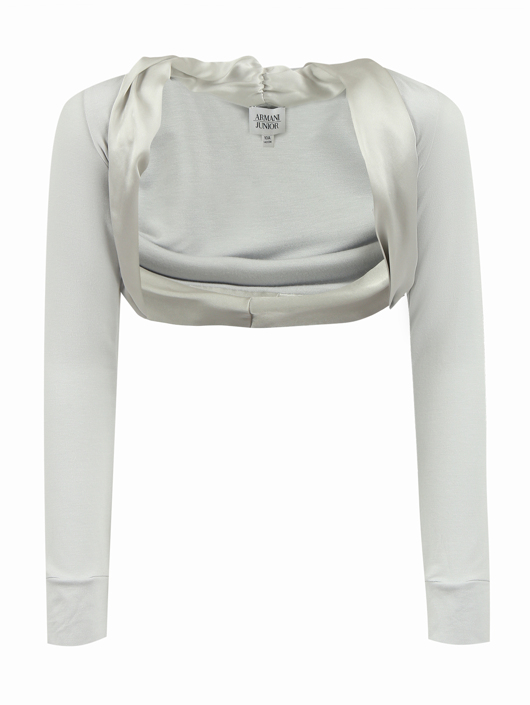 Armani Junior Болеро трикотажное с обтачкой из шелка