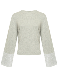 Allude Трикотажный джемпер с декором на рукавах