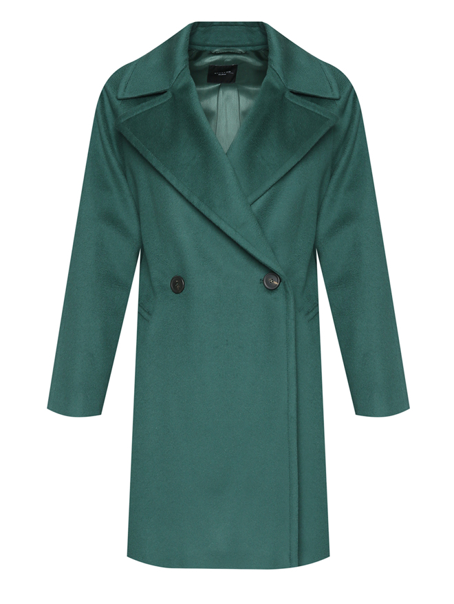 Weekend Max Mara Двубортное пальто из шерсти с карманами