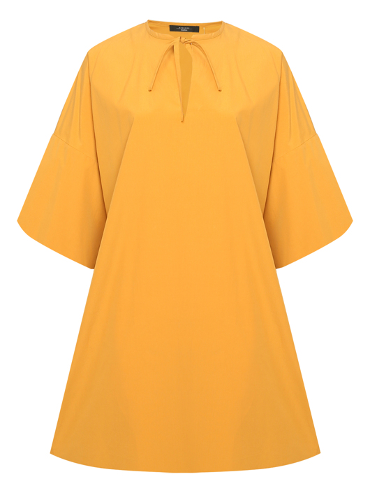 Weekend Max Mara Однотонное платье из хлопка свободного  кроя