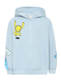 Stella McCartney kids Толстовка из хлопка на молнии с принтом