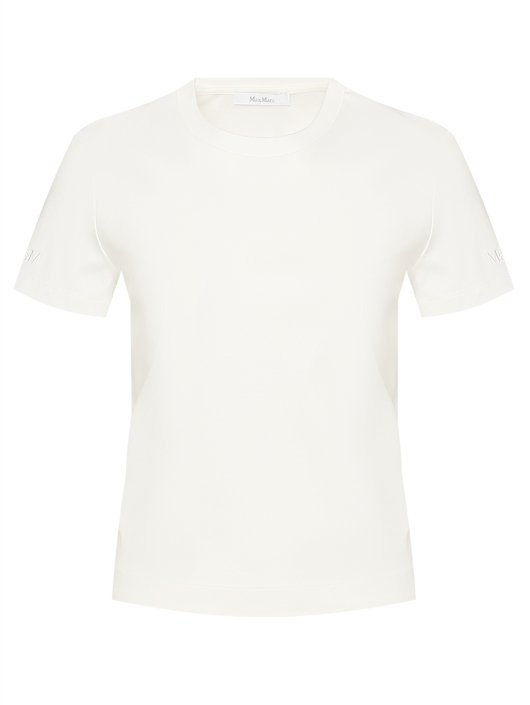 Max Mara Базовая футболка из хлопка с логотипом