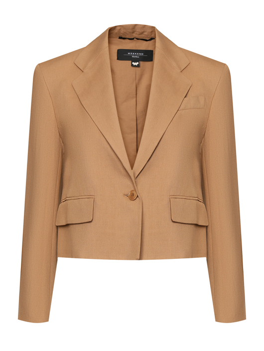 Weekend Max Mara Укороченный жакет из вискозы и льна