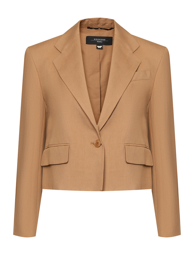 Weekend Max Mara Укороченный жакет из вискозы и льна