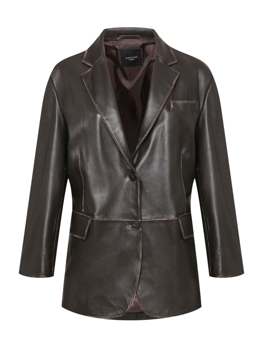 Weekend Max Mara Жакет кожаный с карманами