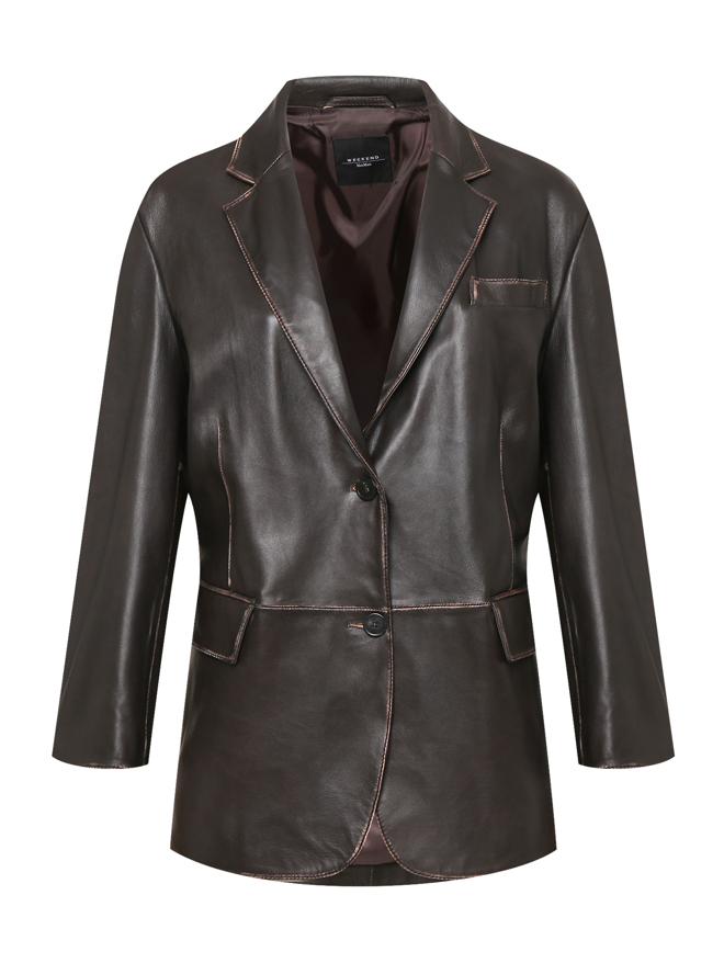 Weekend Max Mara Жакет кожаный с карманами