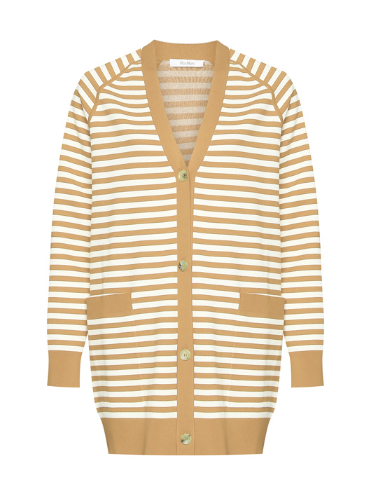 Max Mara Кардиган в полоску из вискозы