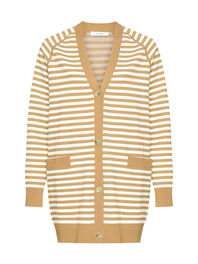 Max Mara Кардиган в полоску из вискозы