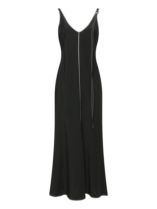 Sportmax Платье-макси с V-образным вырезом