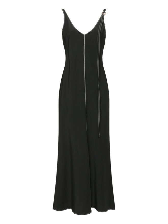 Sportmax Платье-макси с V-образным вырезом