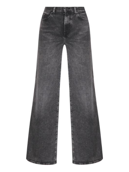 7 For All Mankind Широкие джинсы из темного денима