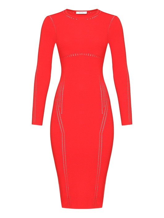 Max Mara Трикотажное платье с перфорацией