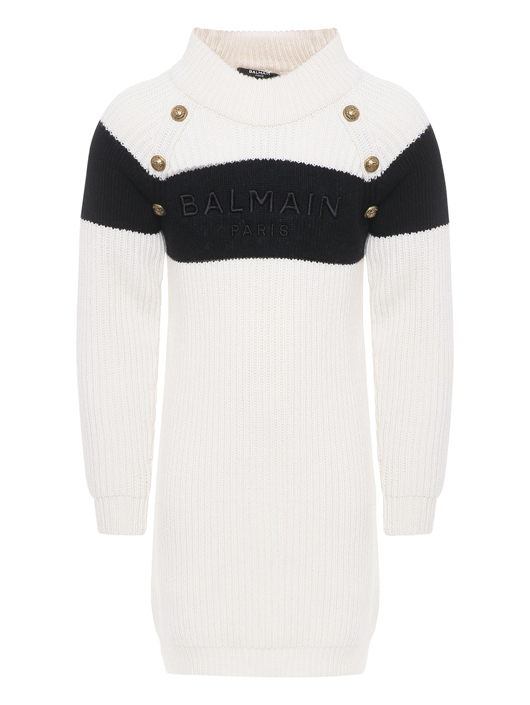BALMAIN Трикотажное платье с декоративными пуговицами