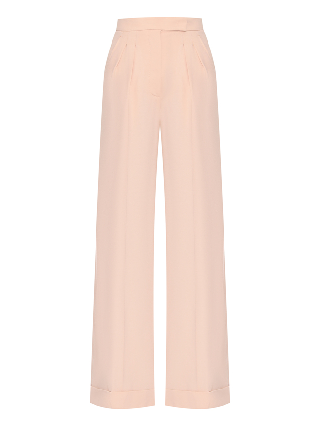Max Mara Брюки-палаццо с подворотом