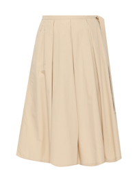 Weekend Max Mara Однотонная юбка-миди из хлопка