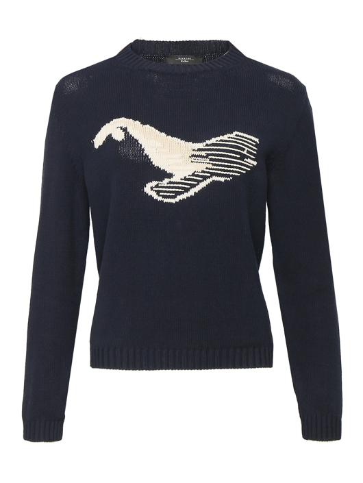 Weekend Max Mara Джемпер из хлопка с вышивкой