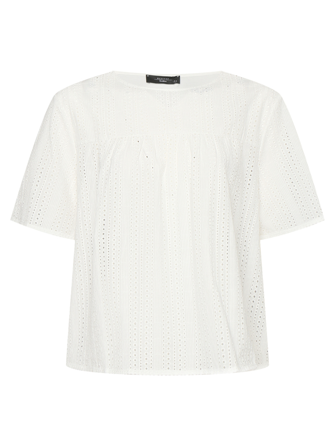 Weekend Max Mara Топ из хлопка с вышивкой