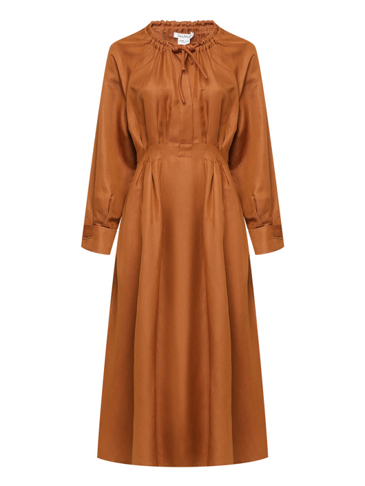 Max Mara Платье из льна и шелка